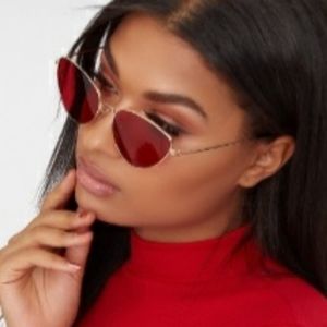 PLT red cat eye glasses